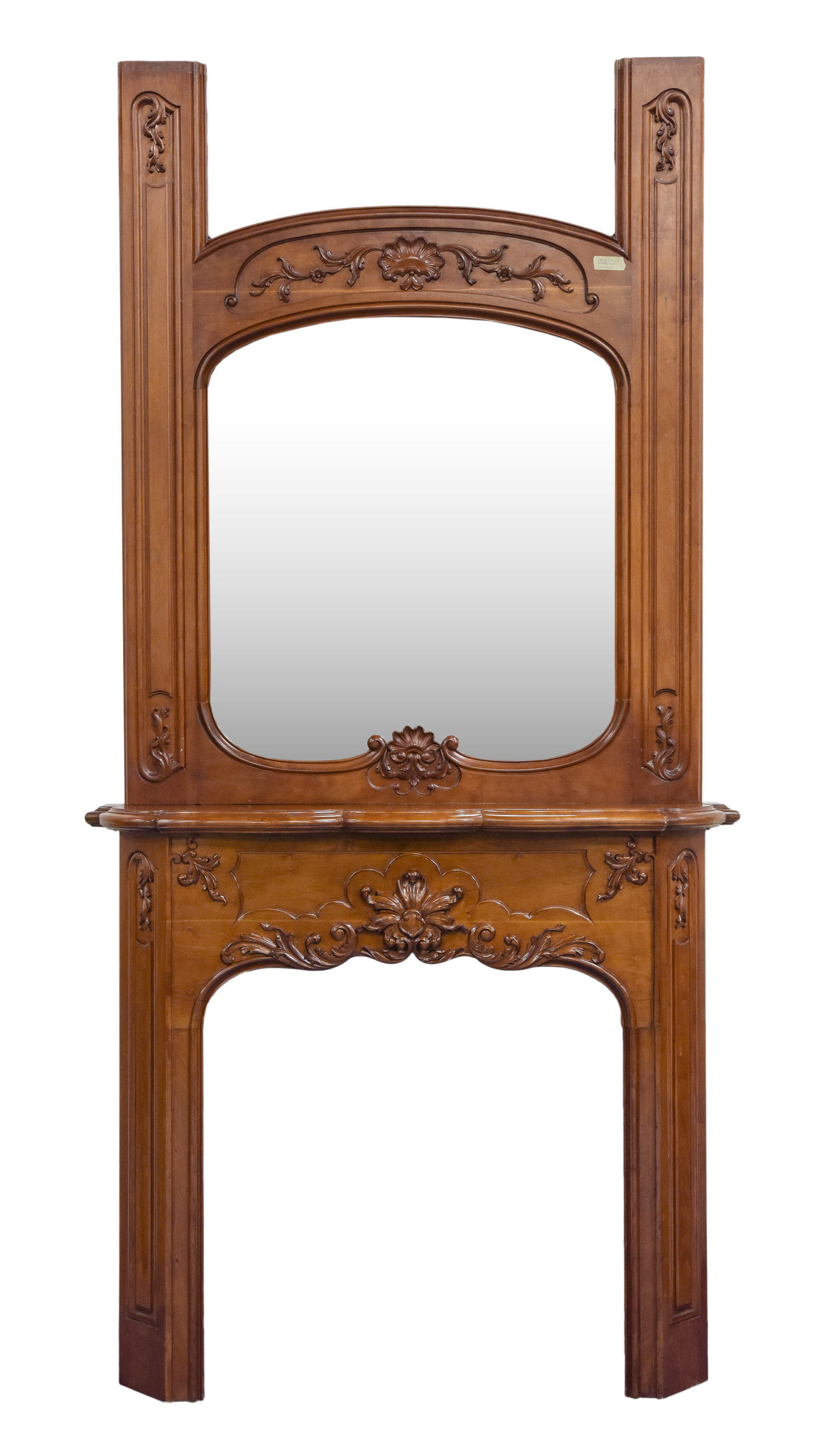 Louis XV Style Fire Surround / Mantle with  Mirror (1 of 5)