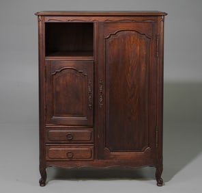 Louis XV Style Oak Hall Cabinet c.1920's-30's