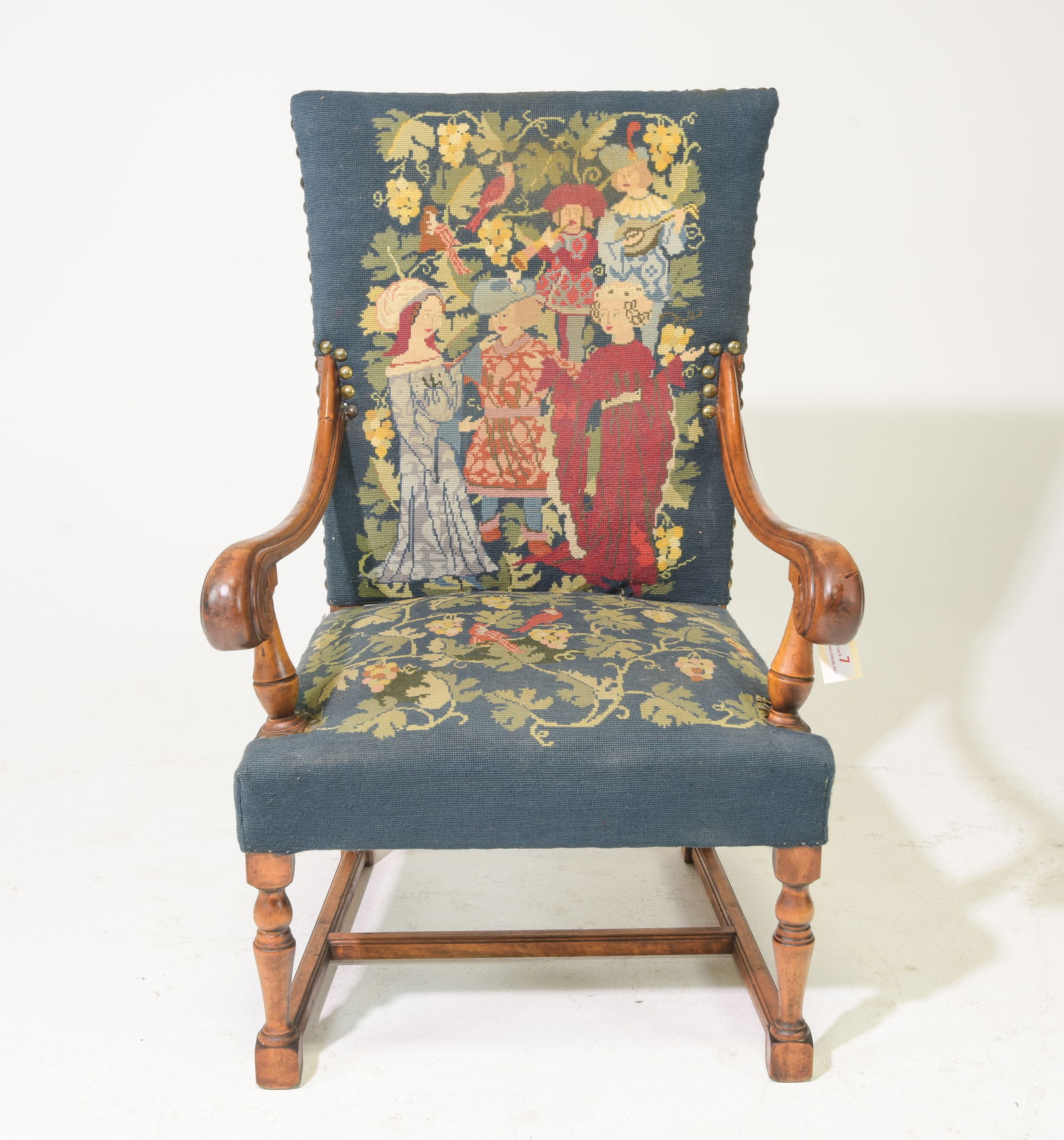Danish Needlepoint Fireside Arm Chair (1 of 6)