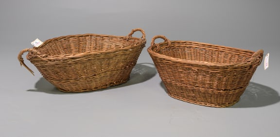 Two English Wicker Market Baskets #2
