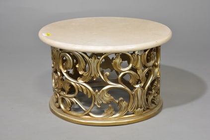 Round Marble Top Coffee Table