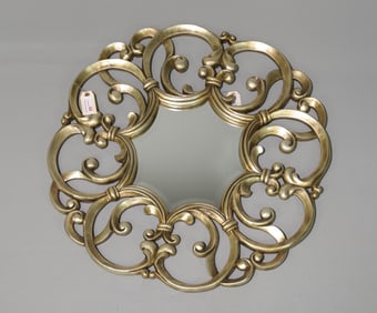 Italian Rococo Style Framed Beveled Mirror #1