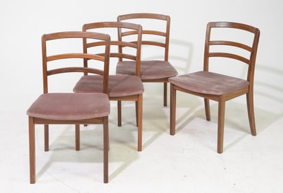 4 Mid Century Curved Ladder Back Chairs by Gplan