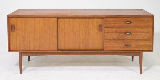 Mid Century Modern Sliding Door Sideboard