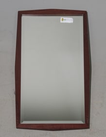 Mid Century Modern Framed Beveled Mirror