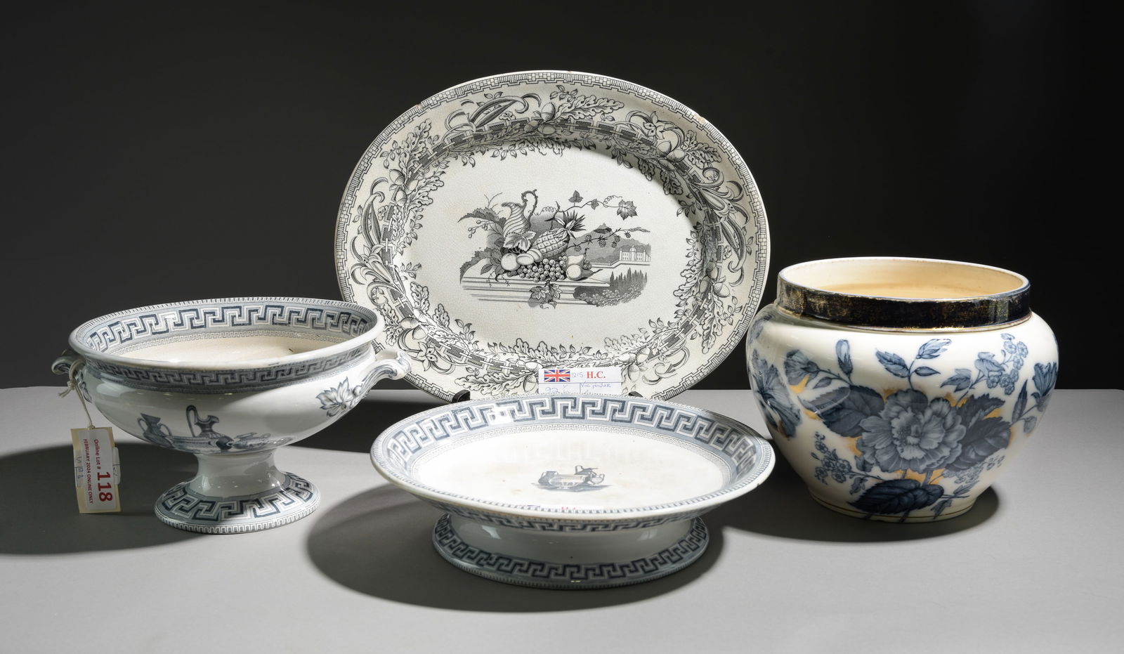 4pcs Platter, Tureen, Cake Stand, Etc. (1 of 7)