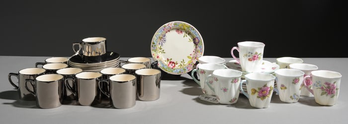 42pcs Assorted English Tea China - Cups, Saucers, Etc.