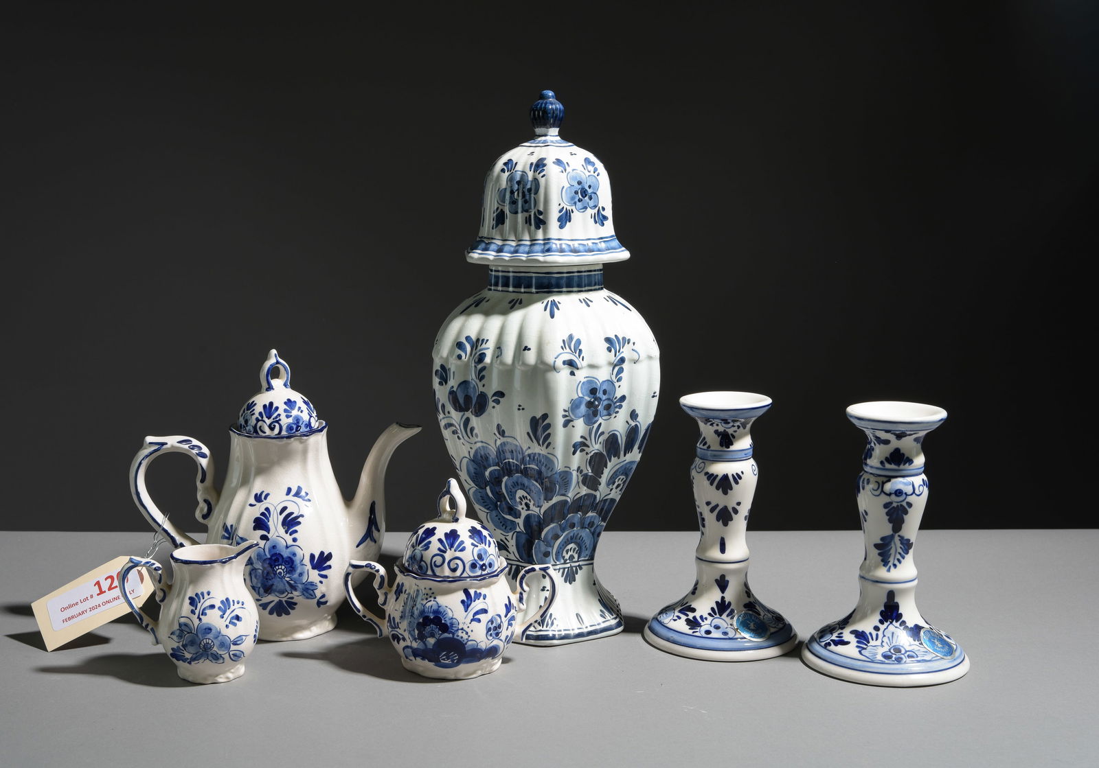 6pcs Hand Painted Blue & White Delft China (1 of 7)