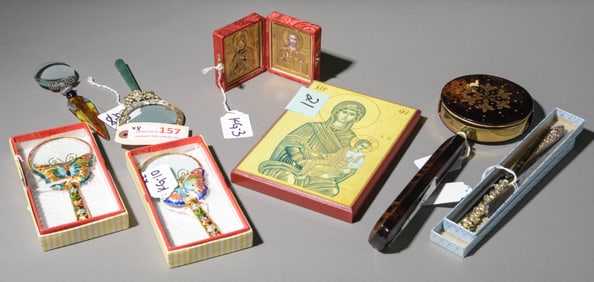 8pcs - Magnifying Glasses, Religious Icon, Etc.