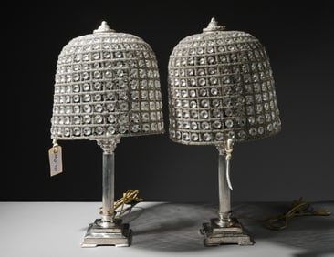 Pair of Danish Empire Style Table Lamps