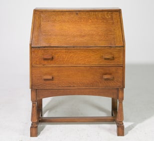 British Oak Bureau / Drop Front Desk