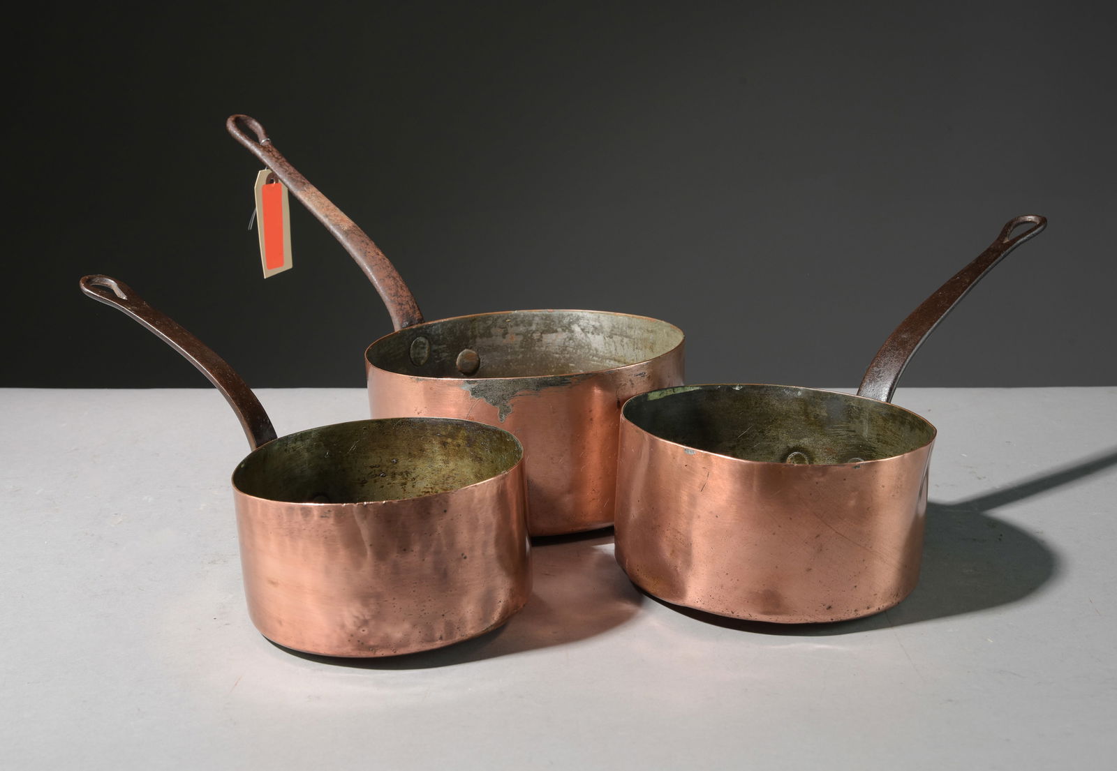 Set of 3 French Copper Sauce Pans (1 of 5)