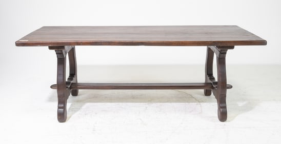 Spanish Style Solid Oak Table with Trestle Base