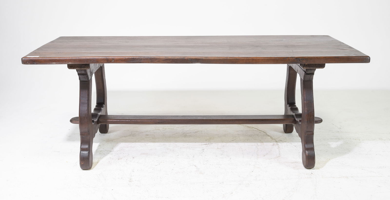 Spanish Style Solid Oak Table with Trestle Base (1 of 5)