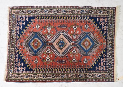 Wool Pile Hand Knotted Rug - 5'1 X 3'5