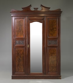 English Mahogany & Walnut Armoire