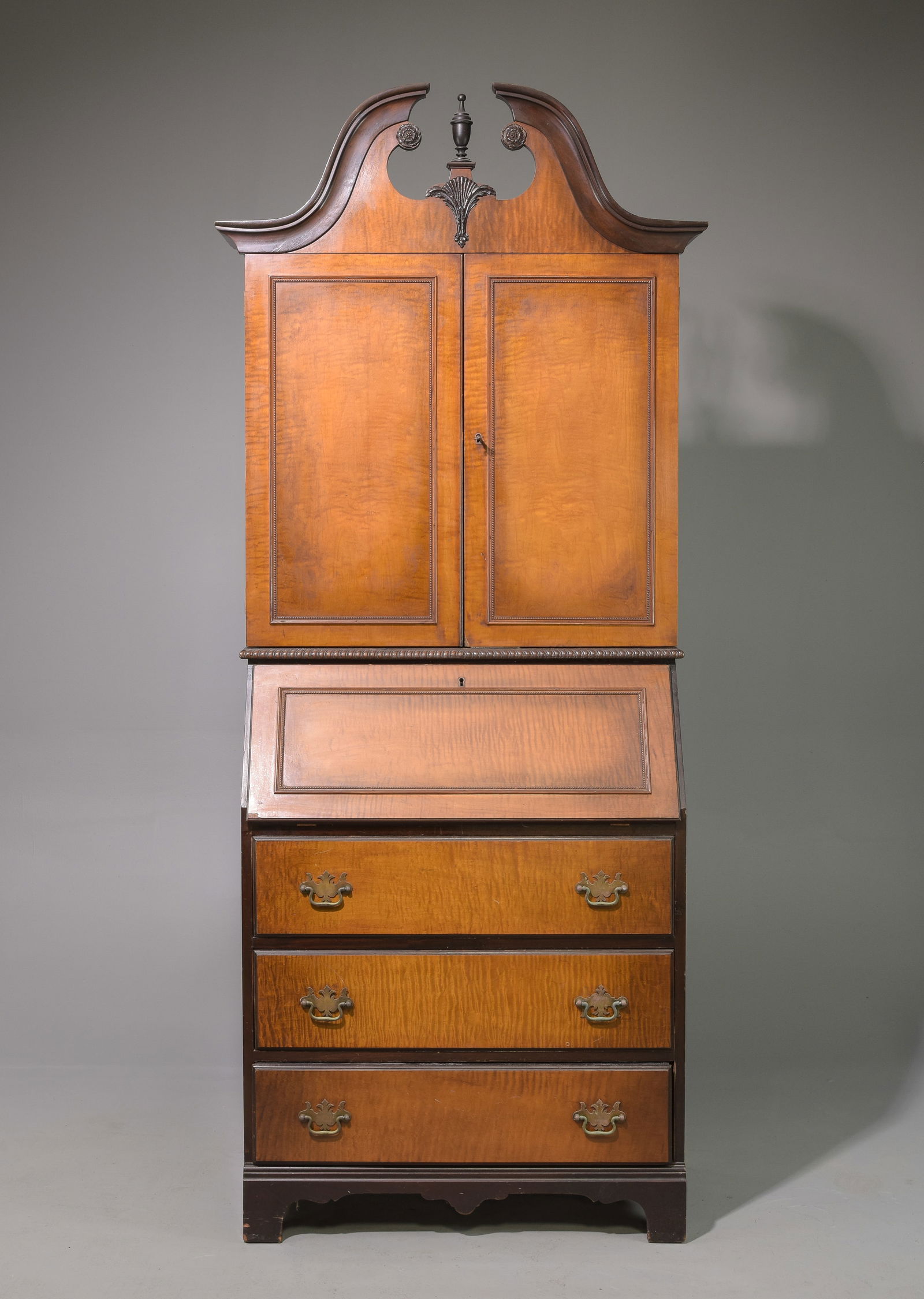 Petite Secretary Mahogany Bookcase (1 of 9)