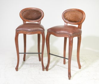Two Habersham / Continental Style Bar Stools