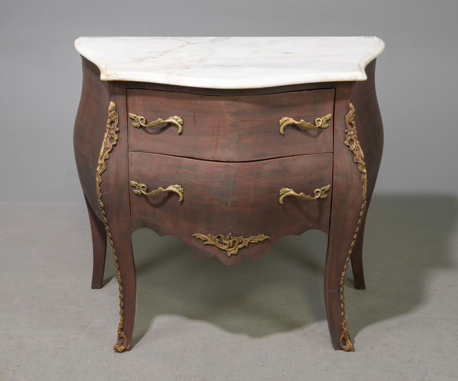 French Style White Marble Top Chest (1 of 4)