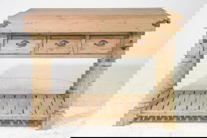 3 Drawer Farmhouse Kitchen Island