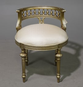French Style Rococo Vanity Stool