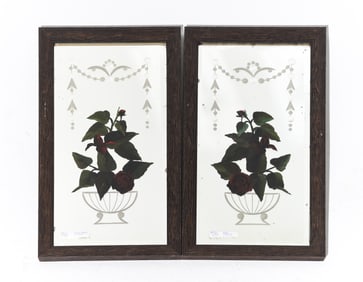 2 Oak Framed Gypsy Style Mirrors