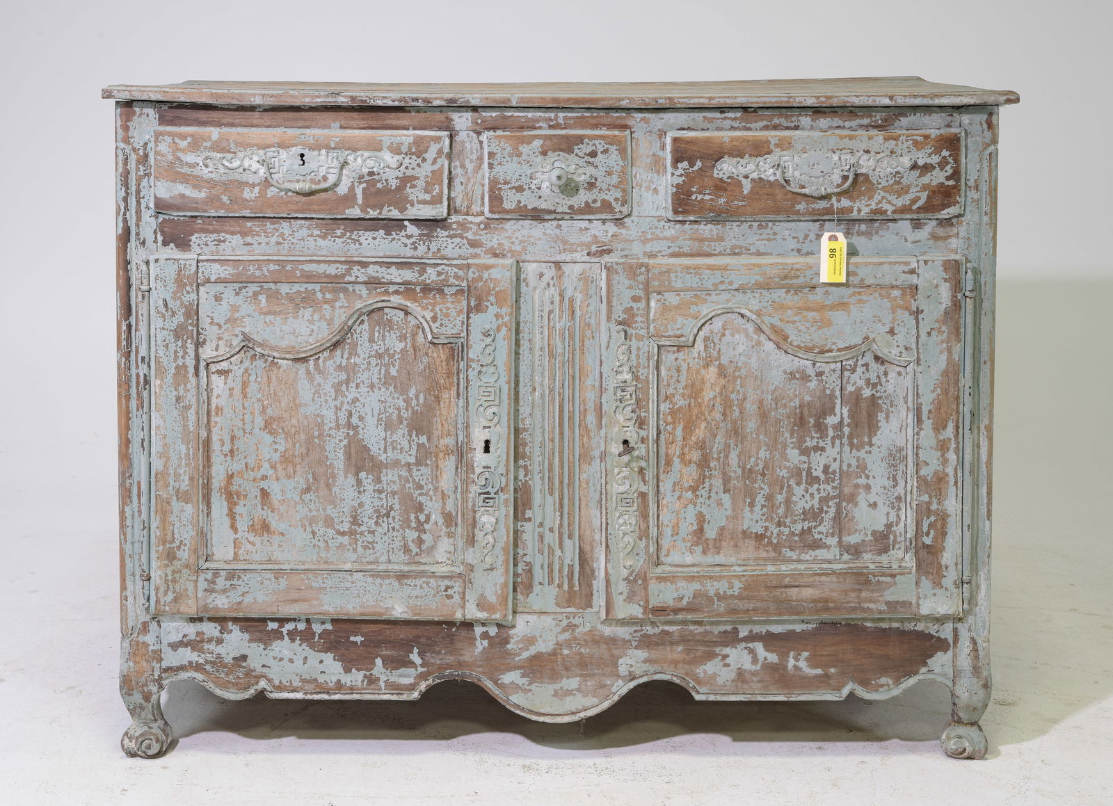 French Blue Shabby Chic Painted Buffet (1 of 5)