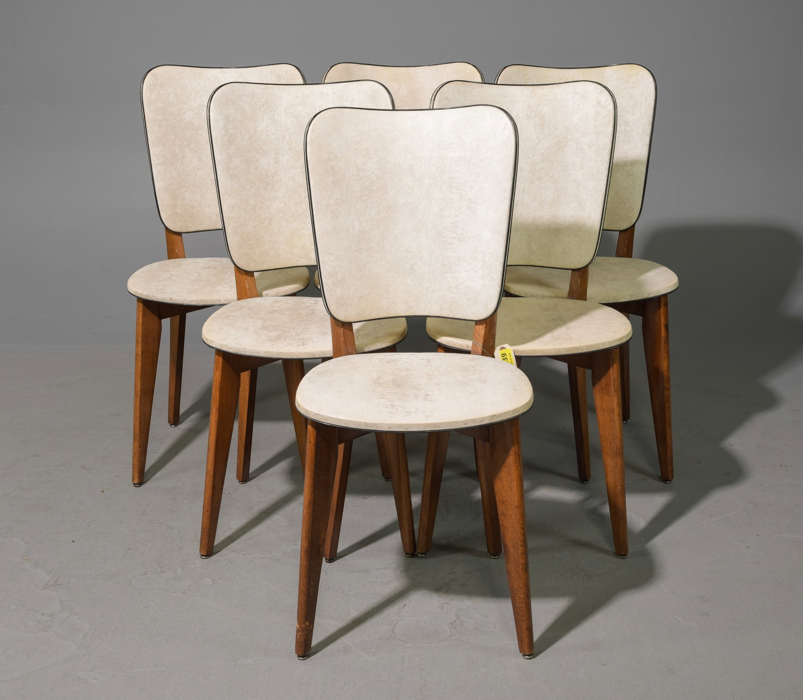Set of 6 French Modern Dining Chairs: Set of 6 French Modern Dining Chairs - 37 in tall x 16.5 x 18, Seat height is 18.5 inches