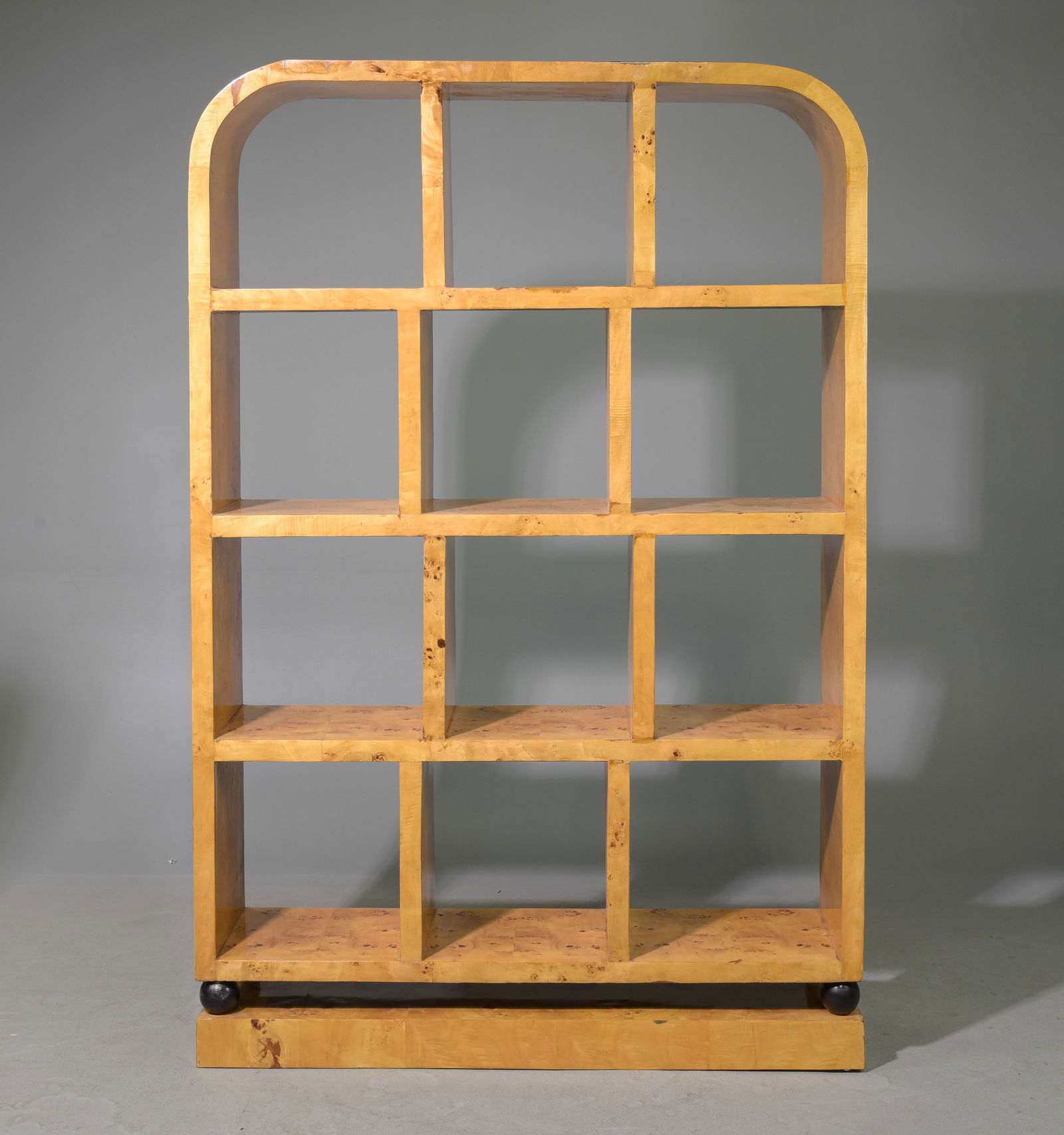 Art Deco Style Burled Room Divider / Shelf (1 of 4)