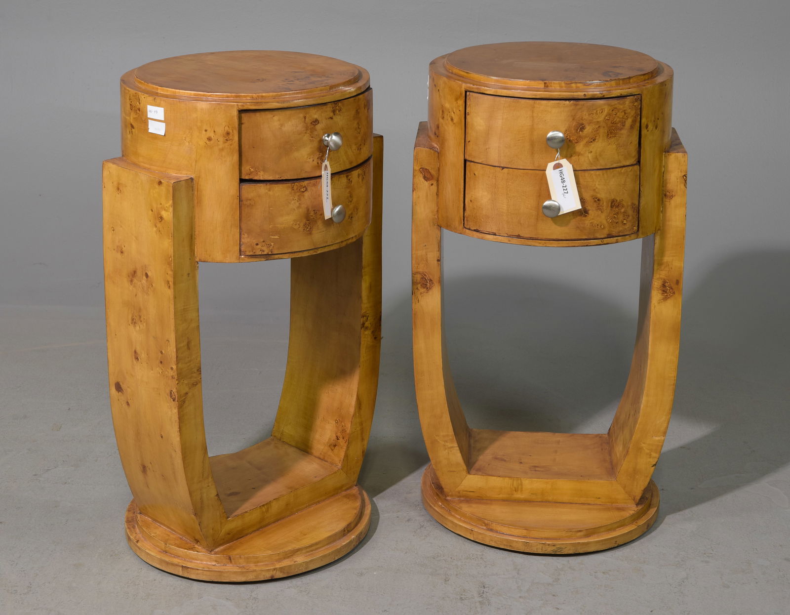 Pair of Art Deco Style Burled Chests / Nightstands (1 of 4)