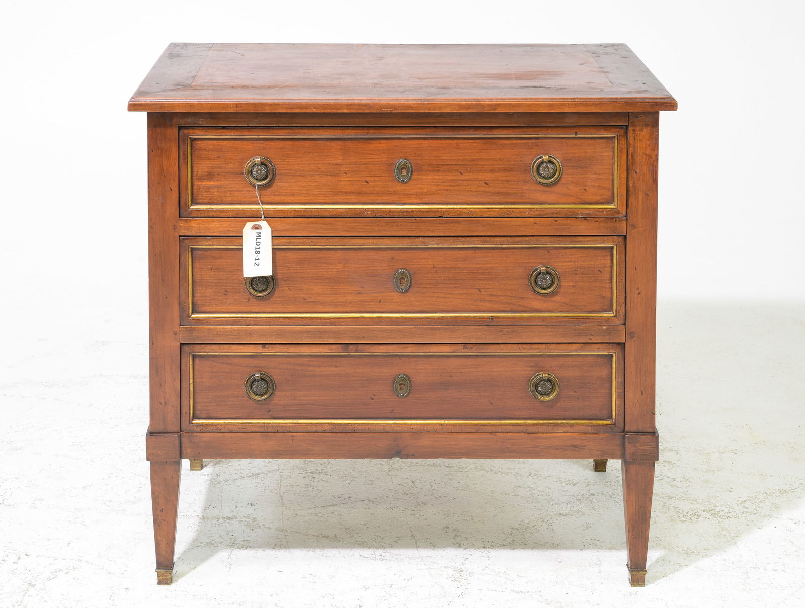 Louis XVI Style Mahogany Three Drawer Chest (1 of 6)