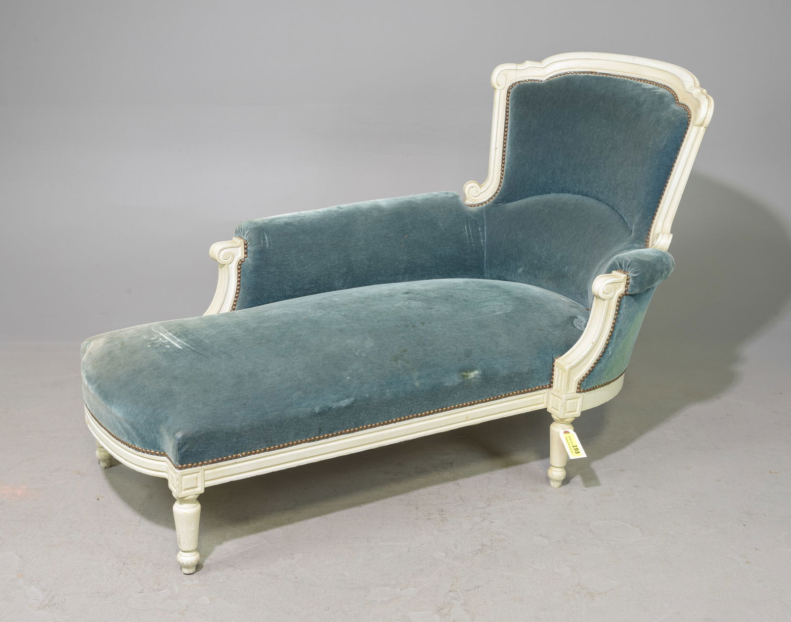 Louis XVI Style Painted Chaise Lounge / Recamier (1 of 4)