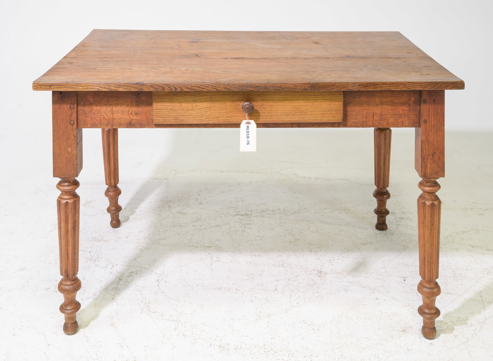Louis XVI Style Rustic Single Drawer Table (1 of 5)