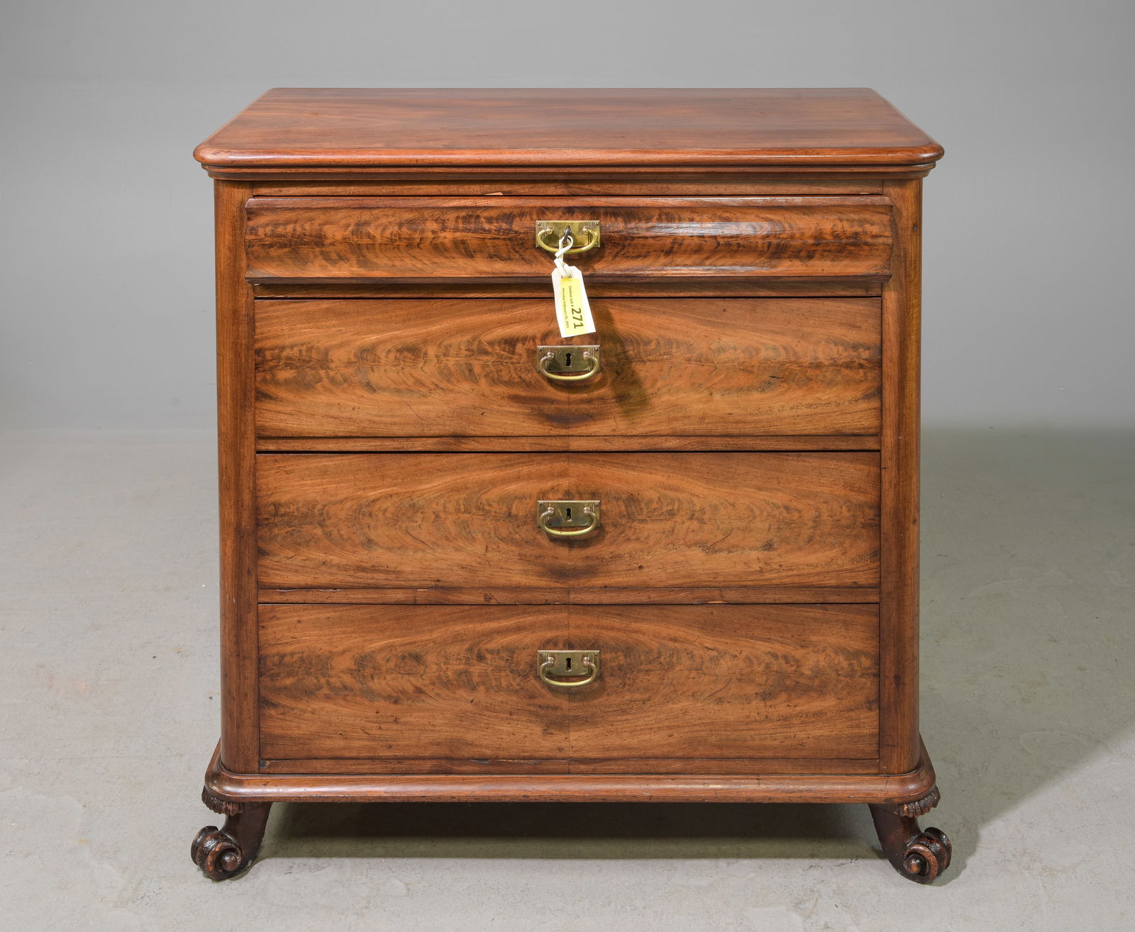 Danish Mahogany Four Drawer Chest c.1930's (1 of 6)