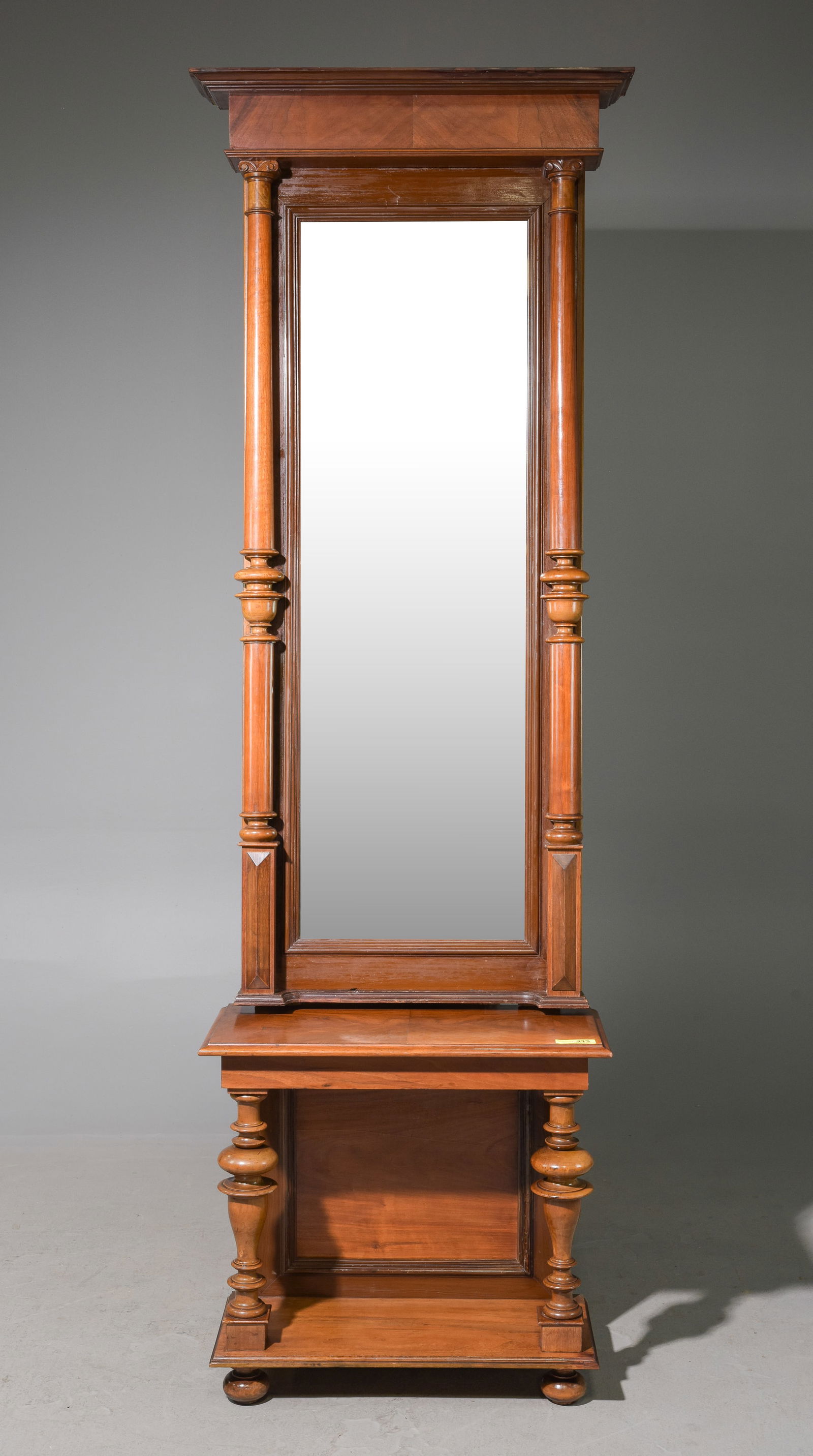 Danish Mahogany Empire Style Mirror with Console (1 of 5)