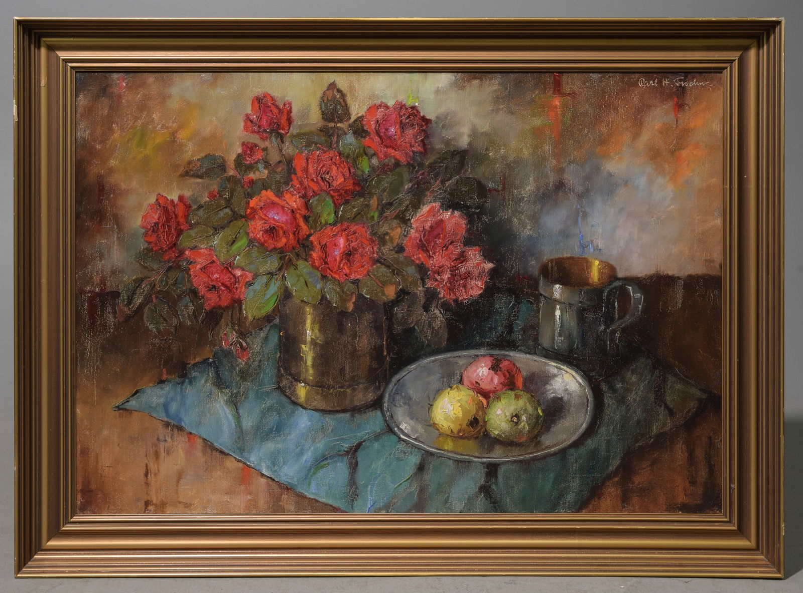 Gold Framed Oil on Canvas Still Life (1 of 5)