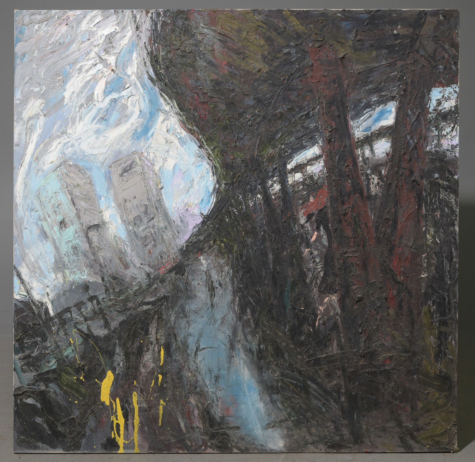 John Keane Abstract Art "Flowers East" c.1989 #1: John Keane Abstract Art "Flowers East" c.1989 - 48 in tall x 48 x 1