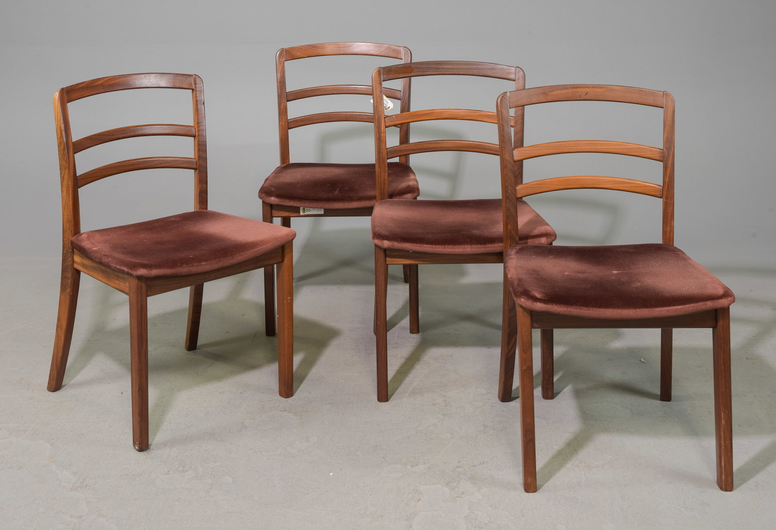 4 Mid Century Modern Ladder Back Chairs - Gplan: 4 Danish Modern Style Ladder Back Dining Chairs by G-Plan - 31 in tall x 18.25 x 18, Seat height is 16 inches