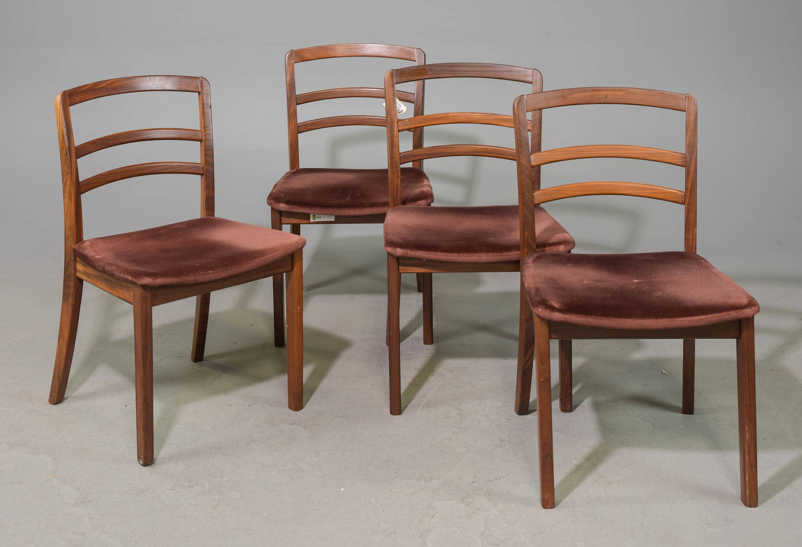 4 Mid Century Modern Ladder Back Chairs Gplan Auction