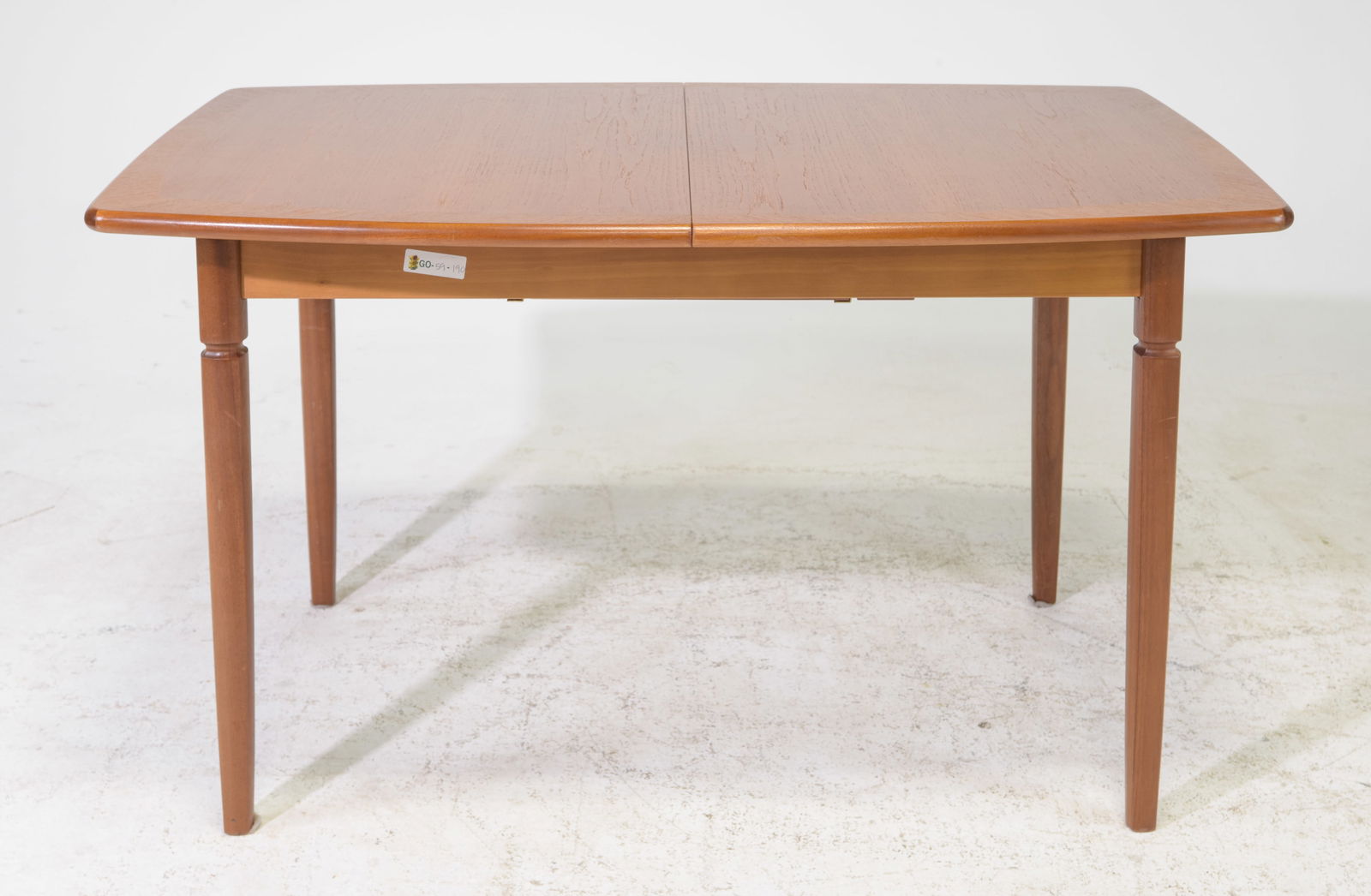 Mid Century Modern Table with Pop Up Leaf - Meredew: Danish Modern Style Dining Table with Pop Up / Butterfly Leaf by Meredew - 29 in tall x 52 x 34, Leaf adds an additional 20 inches, Floor to apron is 24 inches and the space between the legs is 38 inc