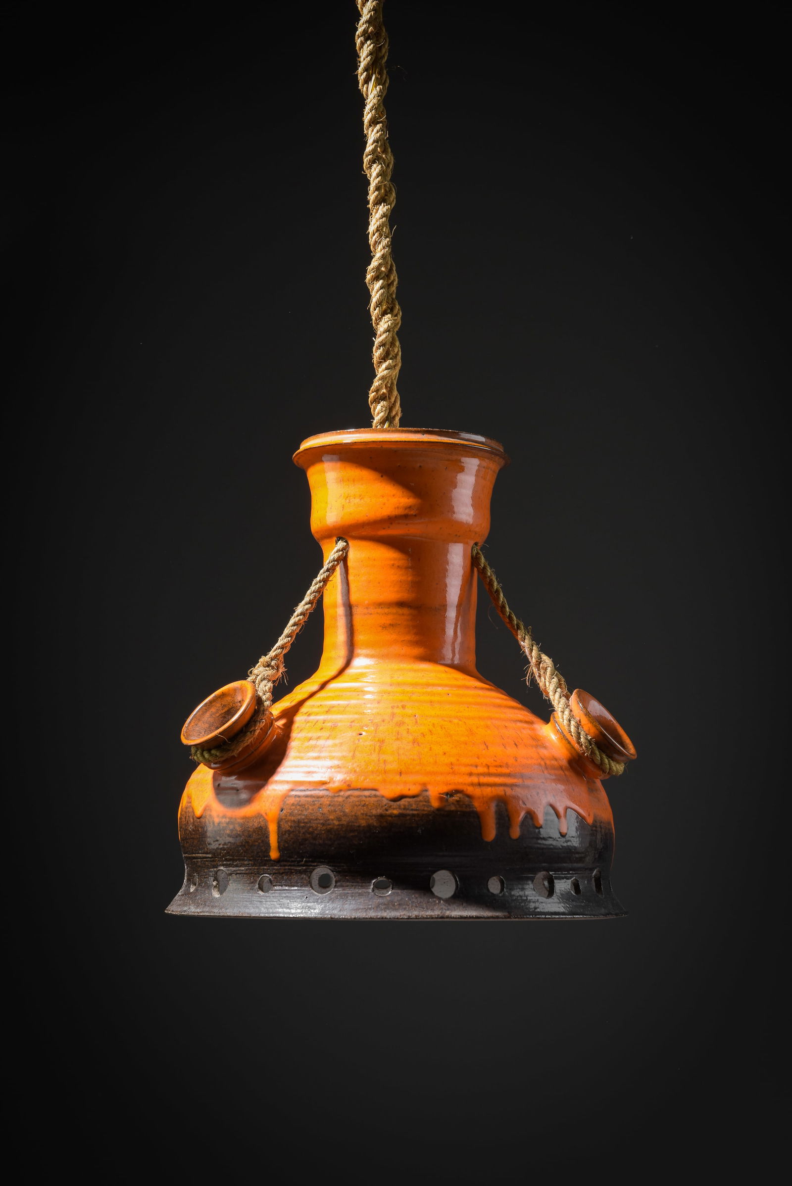 Danish Pottery Chandelier - Signed (1 of 4)