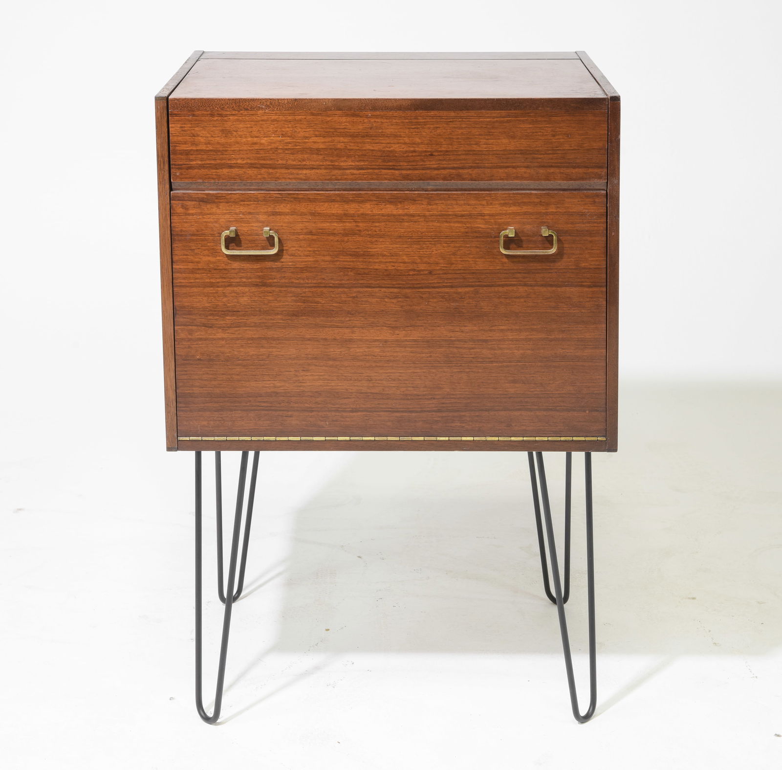 Mid Century Modern Drop Front Bar Cabinet (1 of 5)