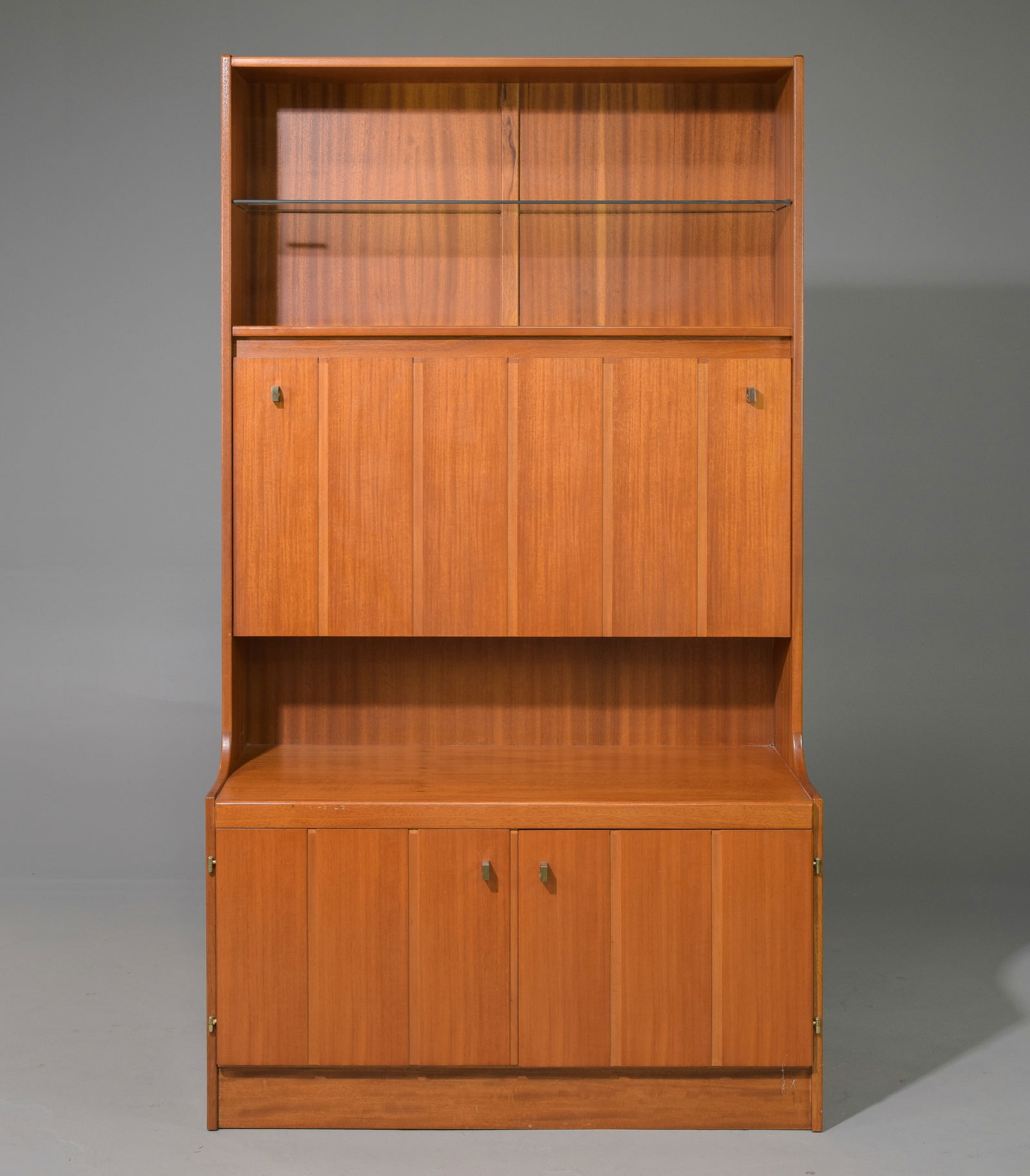 Mid Century Modern Drop Front Bookshelf / Wall Unit (1 of 5)