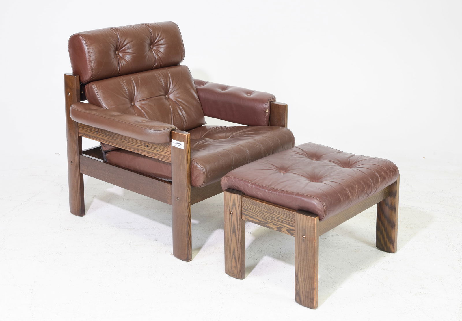 Ekornes Mid Century Modern Chair & Stool (1 of 5)