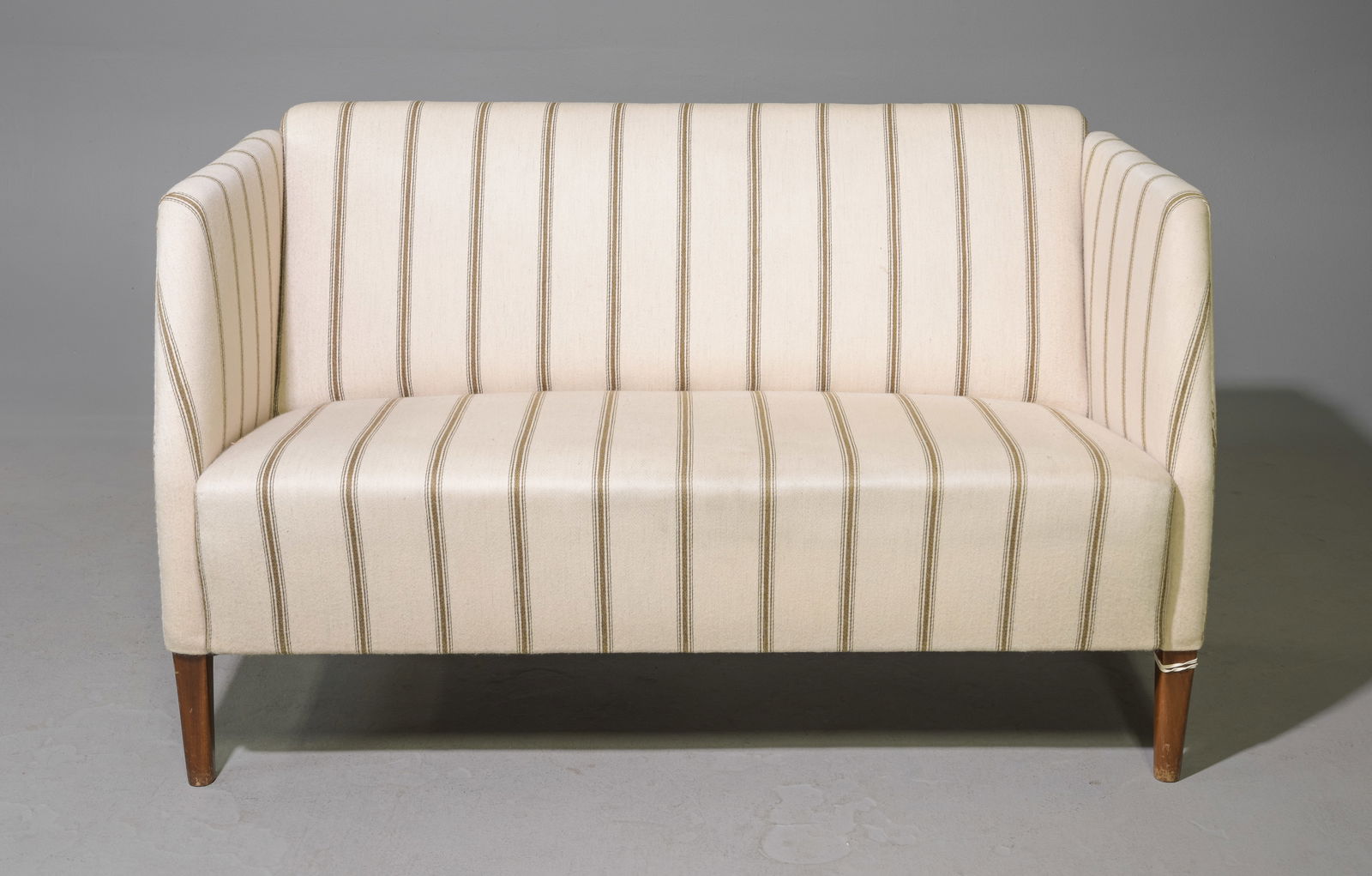 Danish Modern Striped Upholstered Sofa (1 of 6)