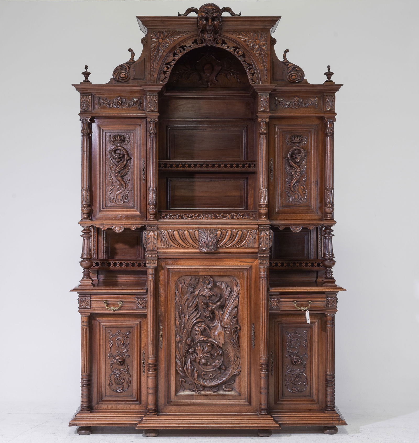 Renaissance Style Finely Carved Walnut Buffet (1 of 11)