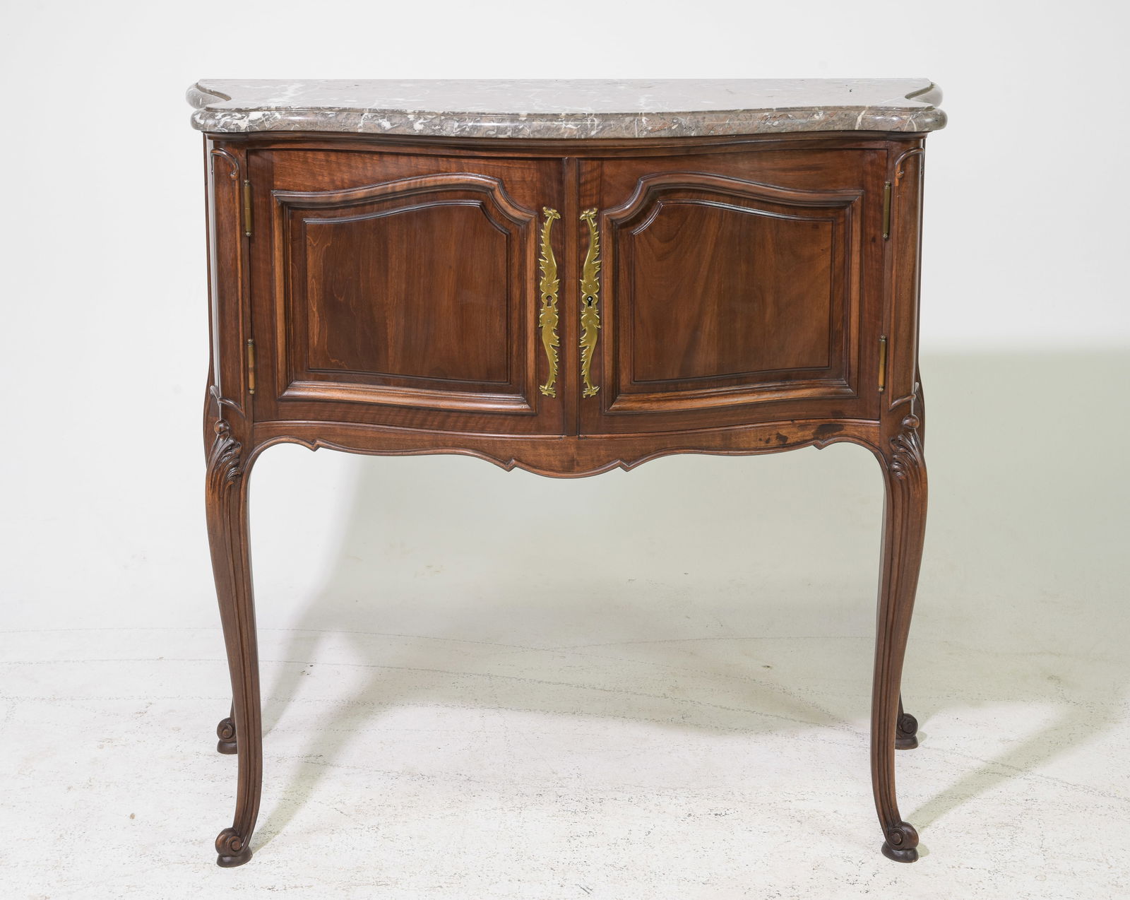 Louis XV Style Marble Top Hall Cabinet / Console (1 of 6)