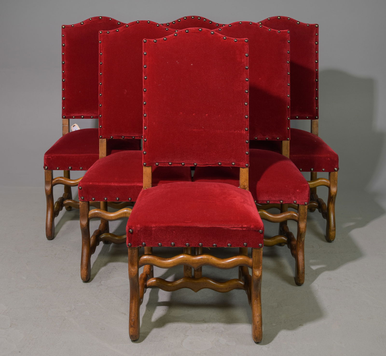 Set of 6 French Mouton Style Red Dining Chairs (1 of 3)