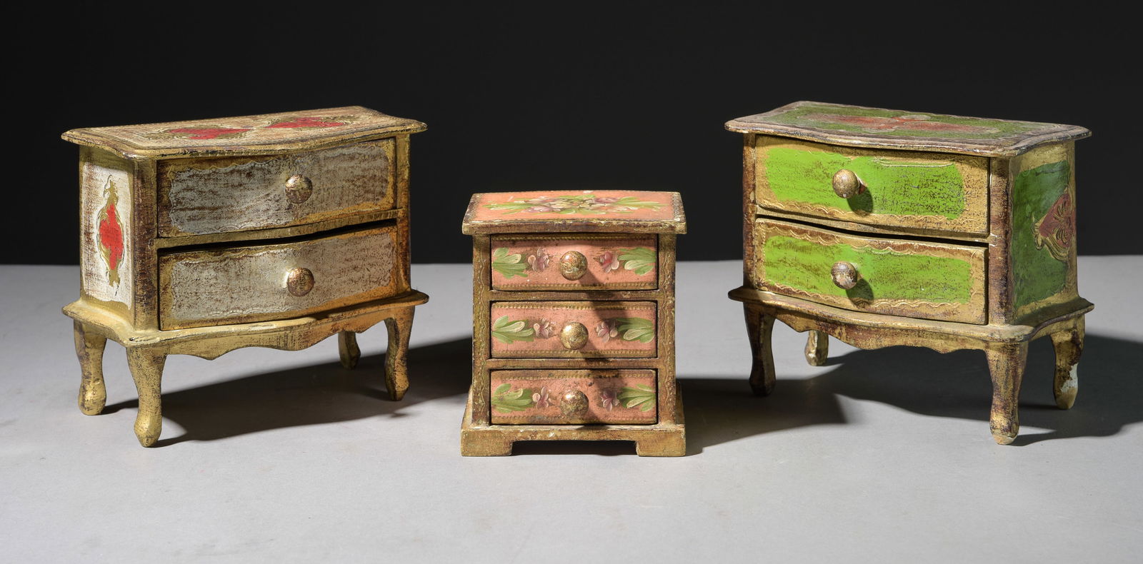3 Florentine Doll House / Salesman Sample Chests (1 of 5)