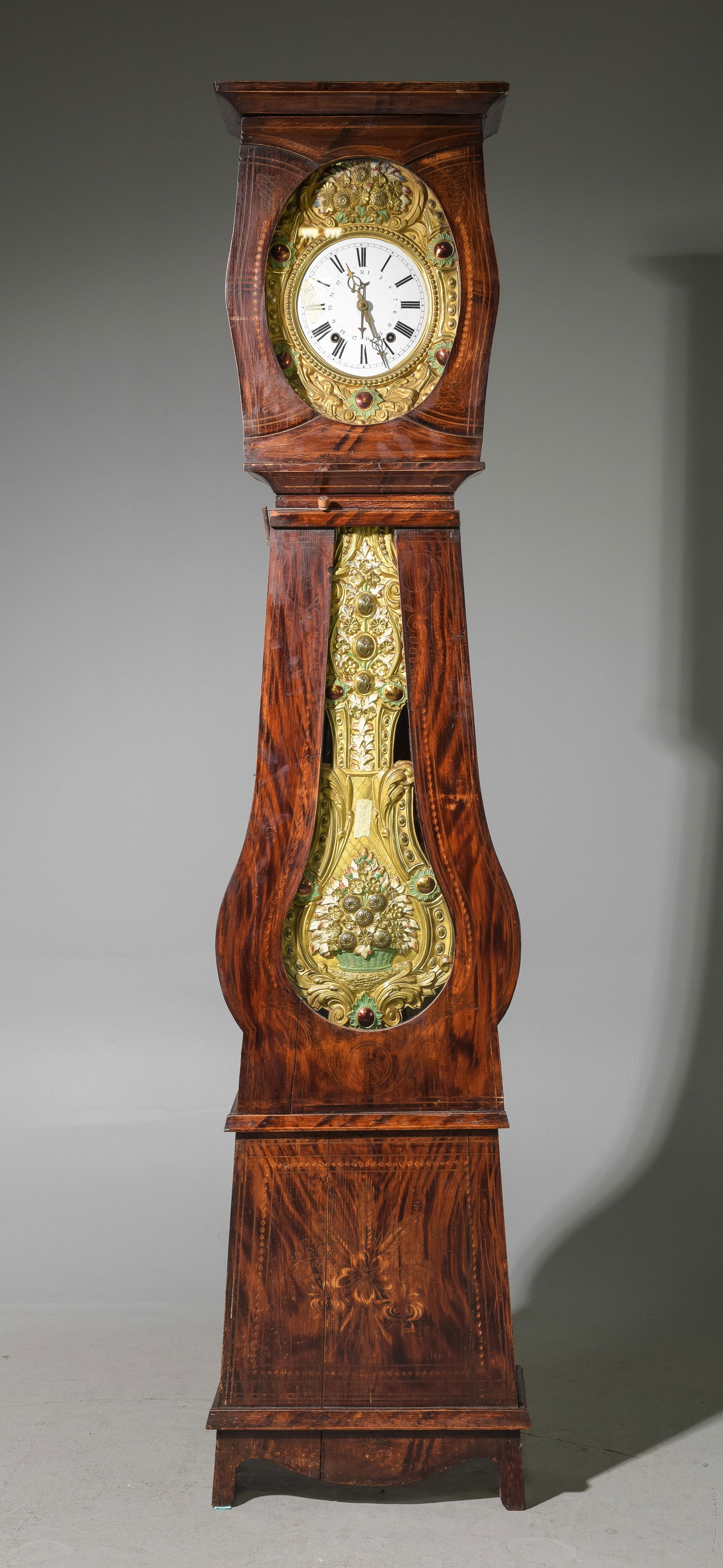 French Banjo Shaped Longcase / Grandfather Clock #1 (1 of 8)
